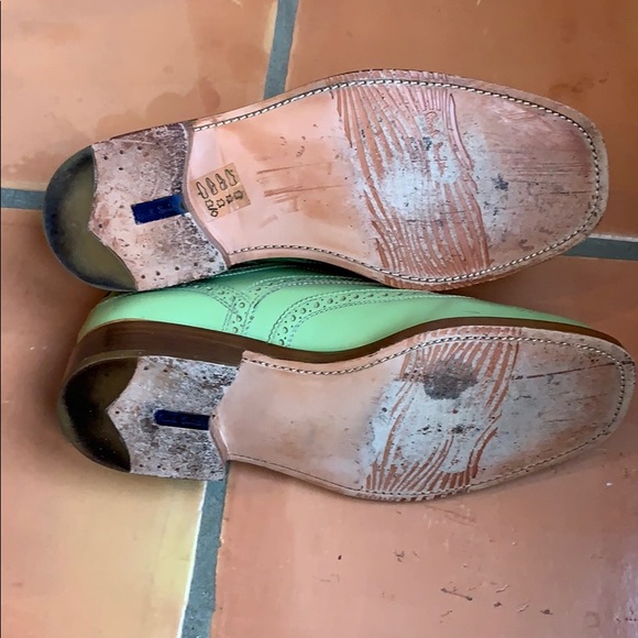 Paul Smith Men’s Leather Green Lace-Up Dress Shoes - Picture 9 of 9